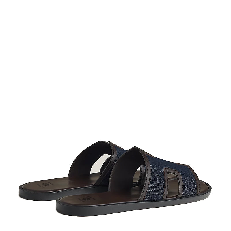 Haven Textured H Style Dual Slip-On in Canvas Blue and Brown