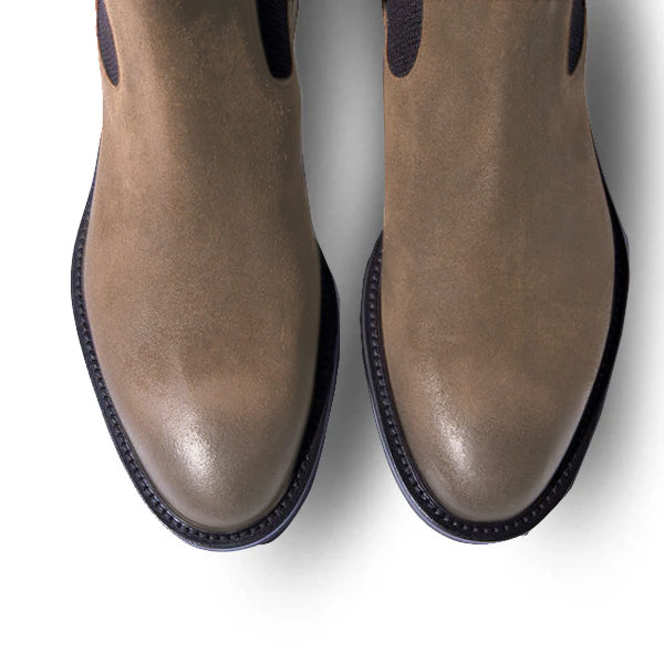 Classic Chelsea Suede Leather Boots