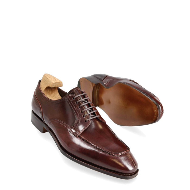 Classic Design Split Toe Leather Derby Shoe Burgundy