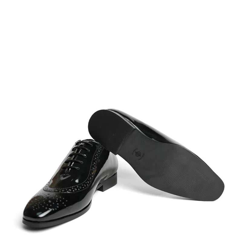 Classic Patent Shiny Leather Oxford Black Shoe