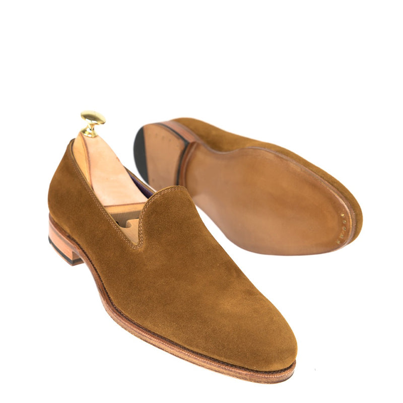 Men Suede Leather Formal Tan Loafer