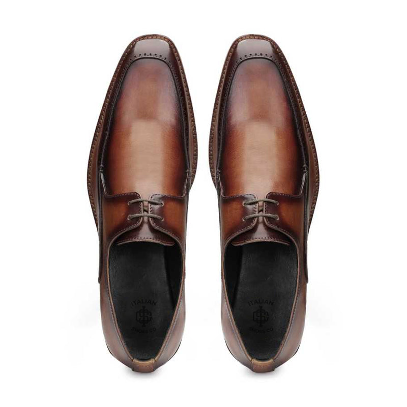 Men Classic Design Solid Leather Formal Derby Shoes