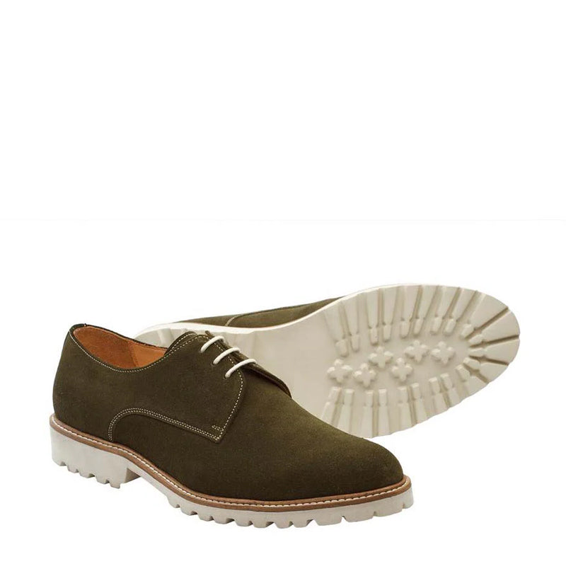 Men Suede Casual Leather Formal Derby Shoe Tan