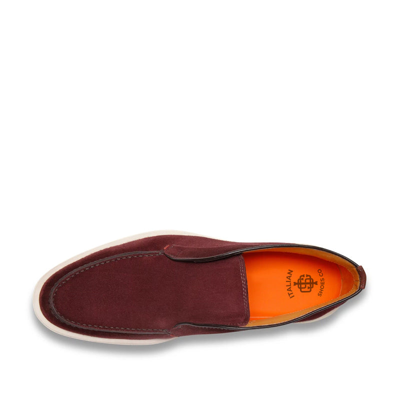 Burgundy Suede Loafer For Men