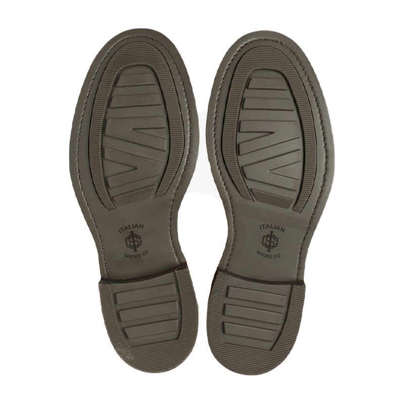 Leather Lace-Up Wingtip High Ankle Burgundy Boot