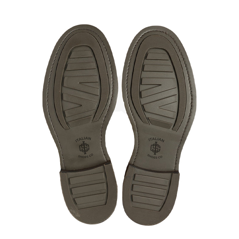 Leather Lace-Up Wingtip High Ankle Burgundy Boot