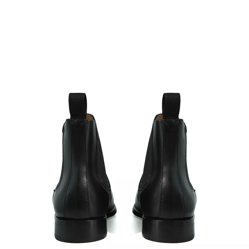 Midnight Classic Solid Leather Black Chelsea Boot