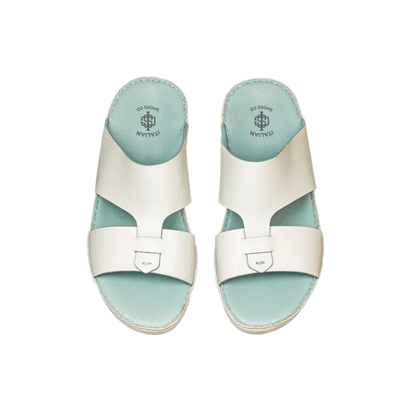Leather Stich Comfort Arabic White Sky Sandal