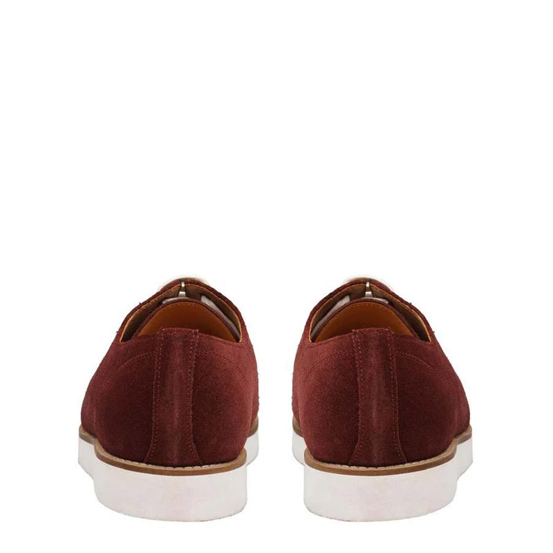 Classic Handmade Suede Lace-Up Blue Sneaker