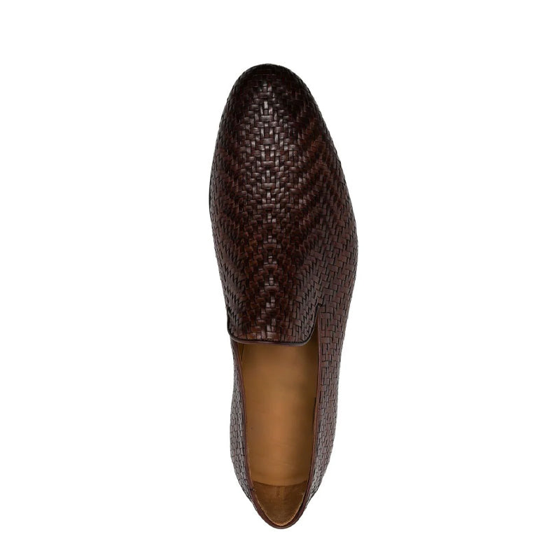 Handmade Woven Solid Leather Loafers