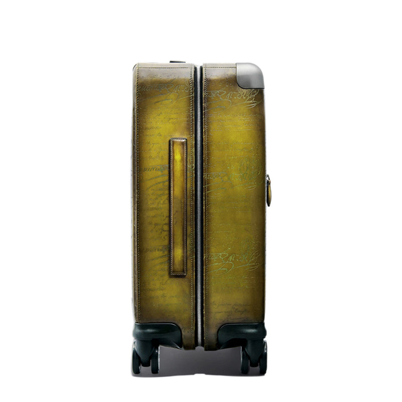 Eel Leather Black Trolley Case