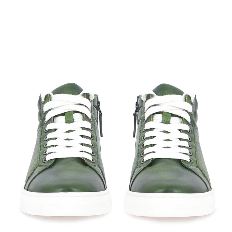 Men Lace-Up Leather Handcrafted Sneakers
