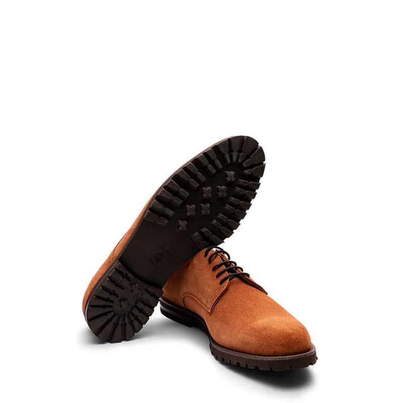 Men Suede Casual Leather Formal Derby Shoe Tan