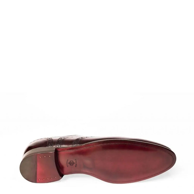 Wingtip Shiny Leather Oxford Tan / Brown Shoe