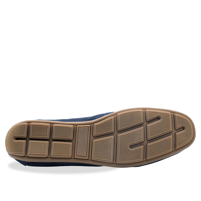 Gregores Suede Penny Moccasin Blue