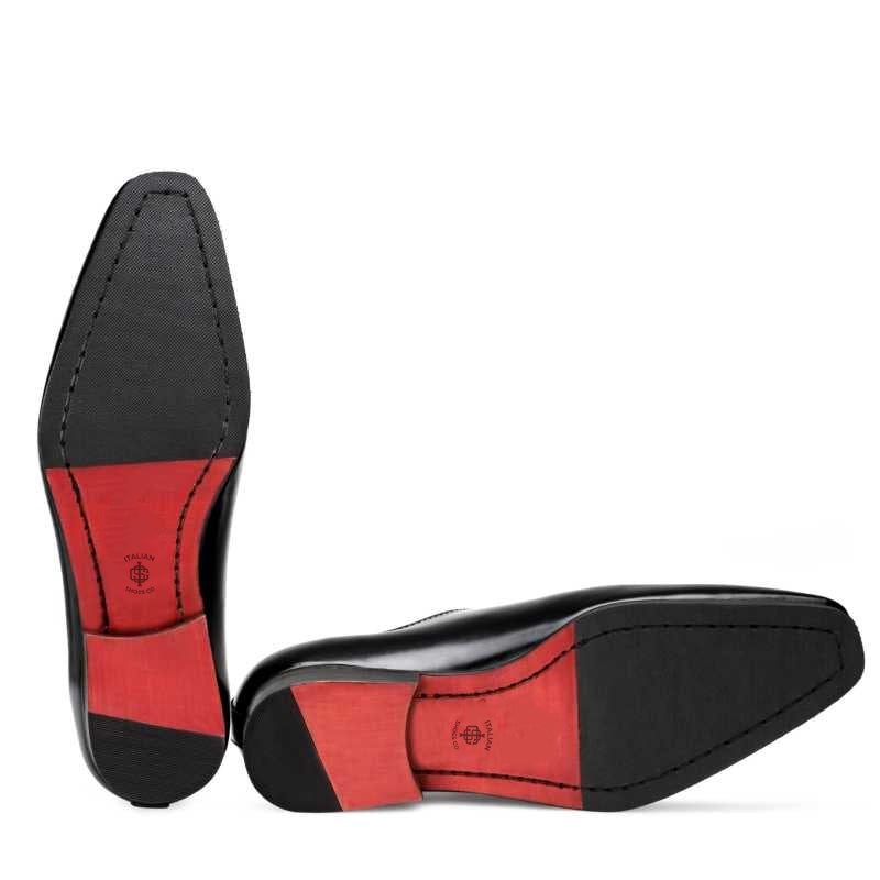 Patent Wholecut Shiny Leather Oxford Black Shoe