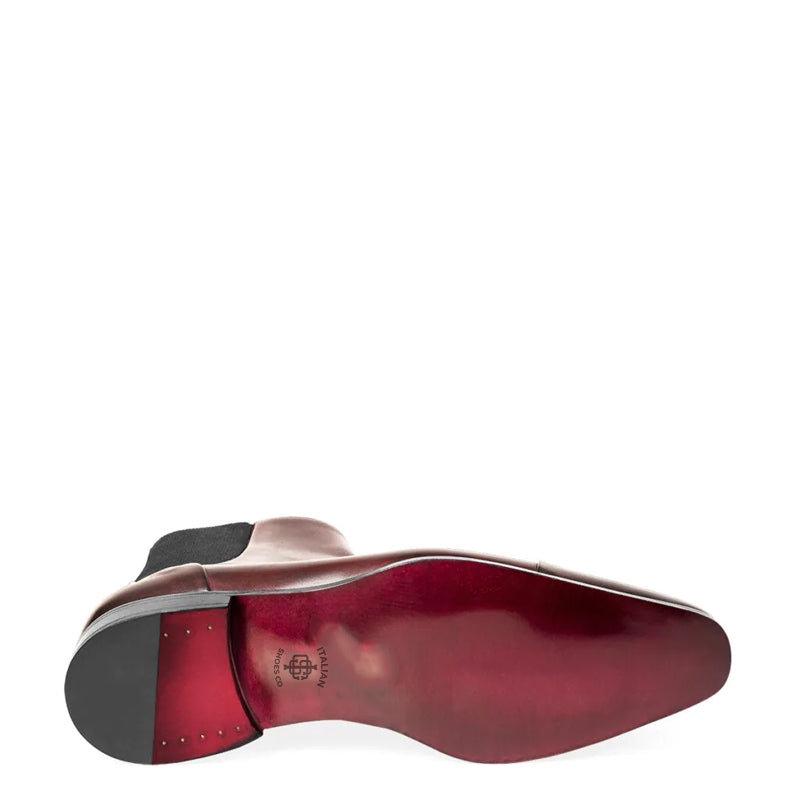 Polished Shiny Leather Cap-Toe Chelsea Boots