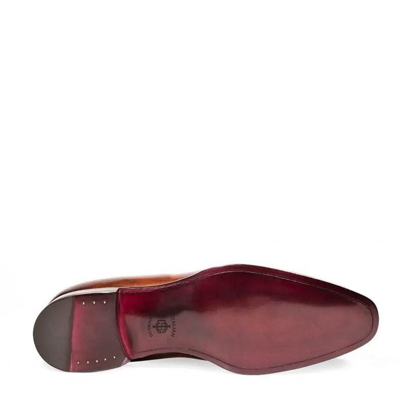 Classic Plain Solid Shiny Leather Oxford Grey / Black Shoe