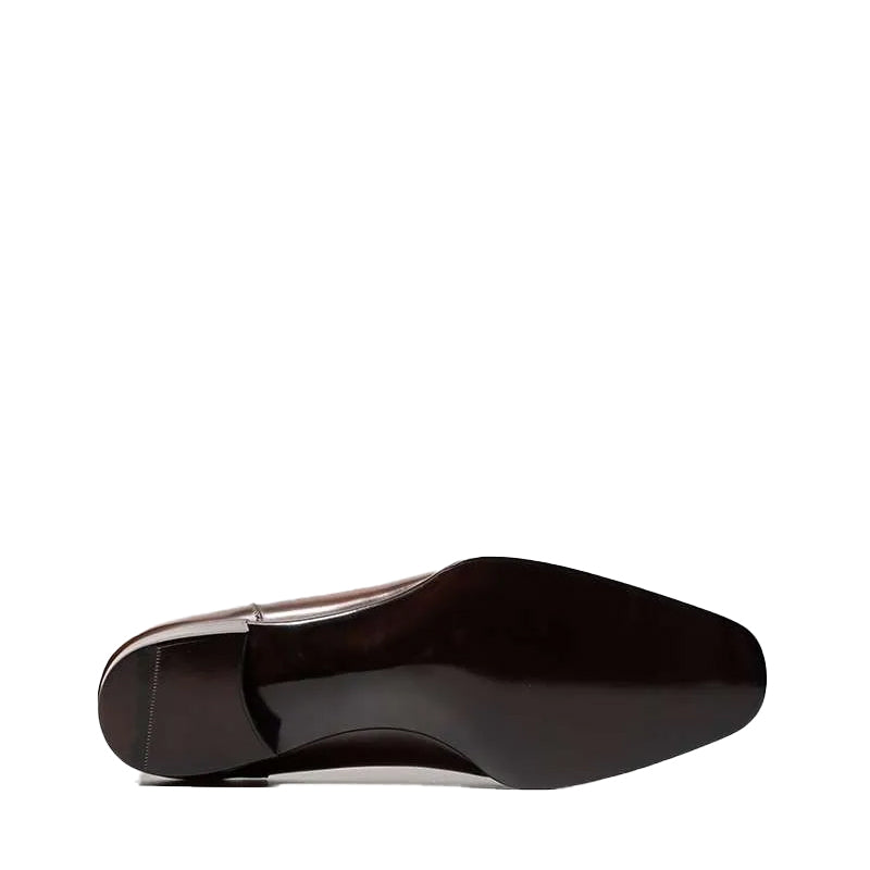 HandPainted Wholecut Split Toe Leather Oxford Tan / Brown Shoe