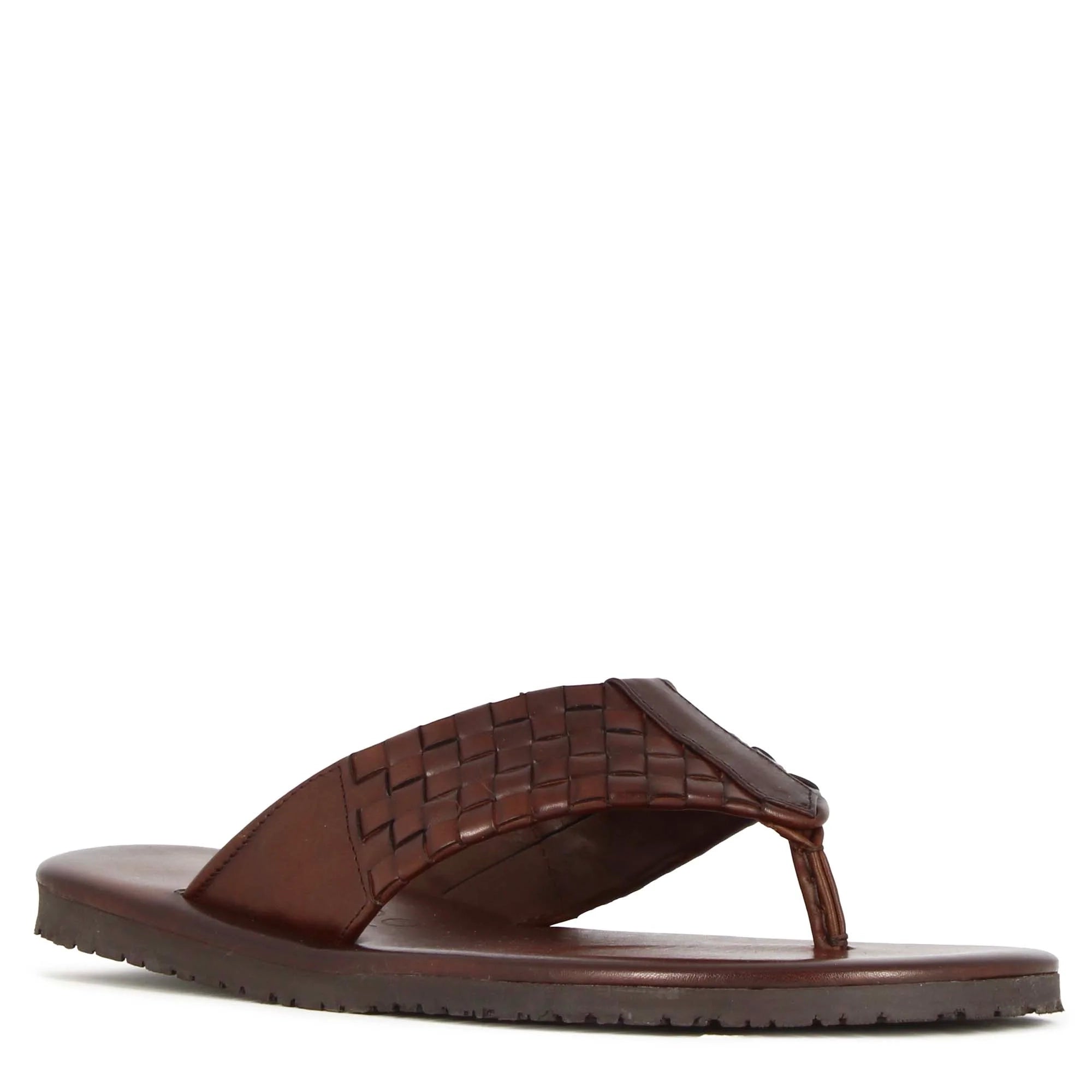 Handmade brown braided leather Slip on