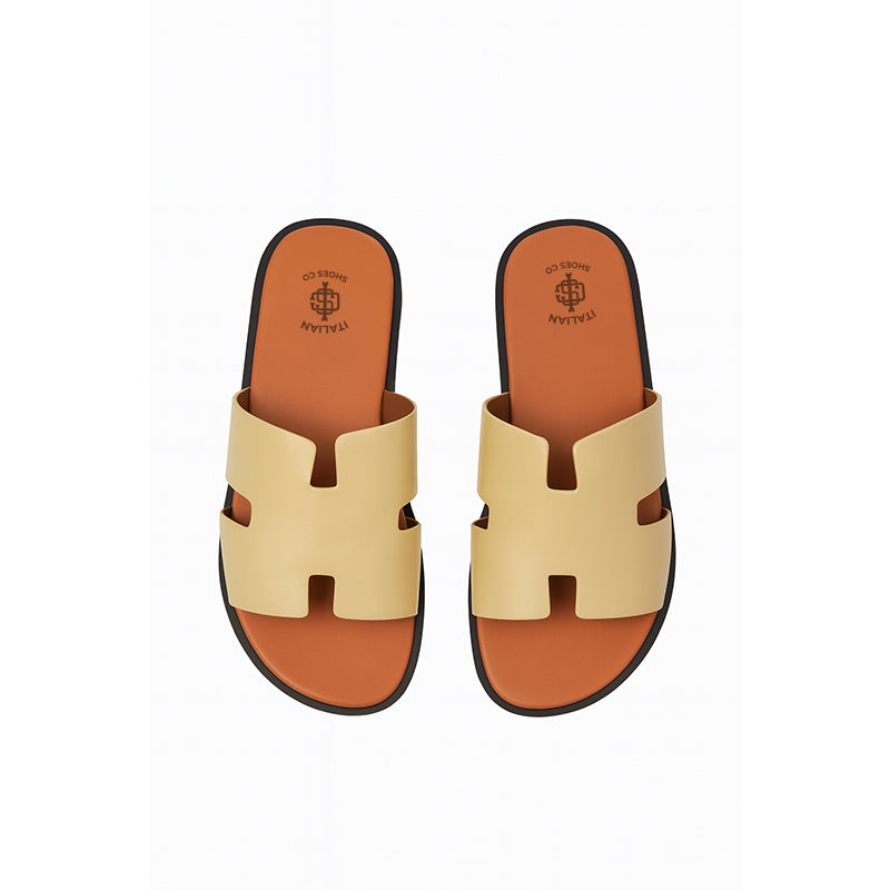 H-style Luxe Leather Tan Slipper
