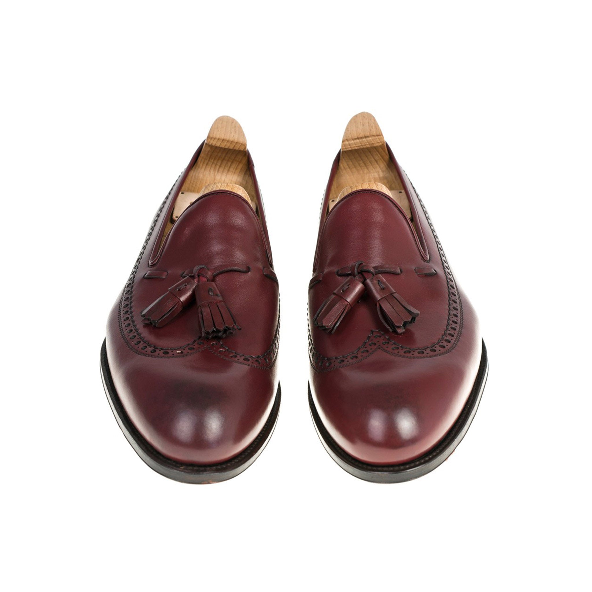Burgundy Longwing Tassel Loafers