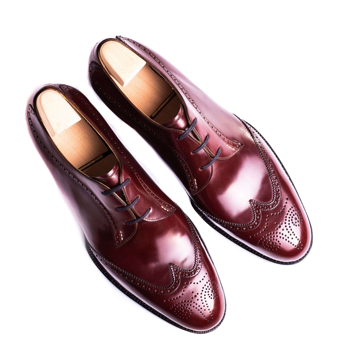 Classic Polished Shiny Leather Derby Shoe