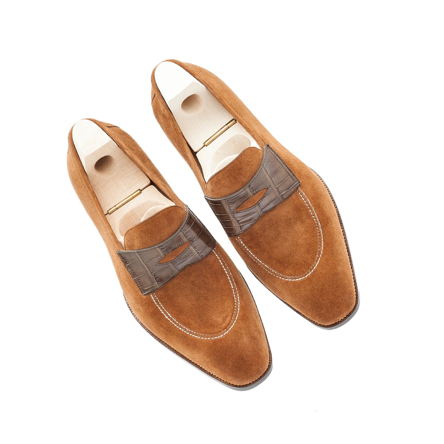 Men Suede Penny Leather Loafer