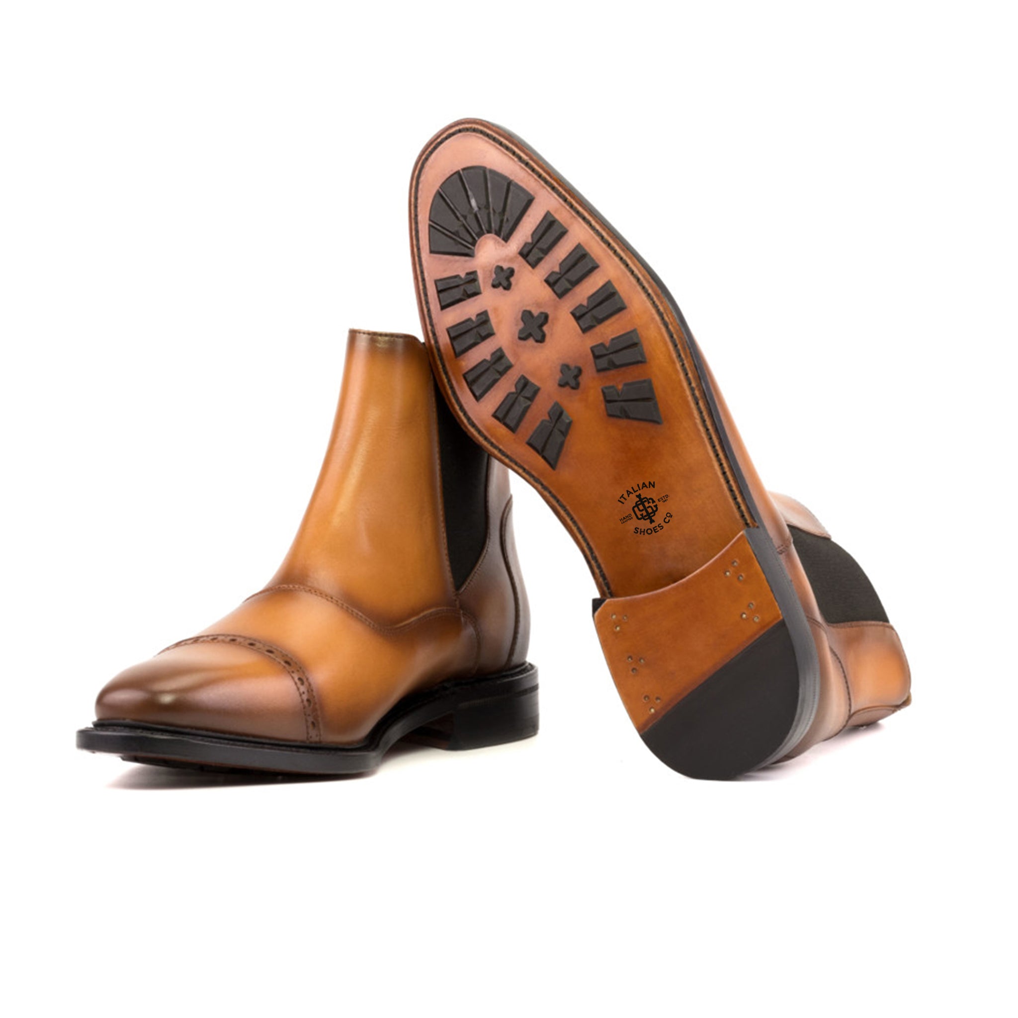 Luxurious Tan Leather Chelsea Boots