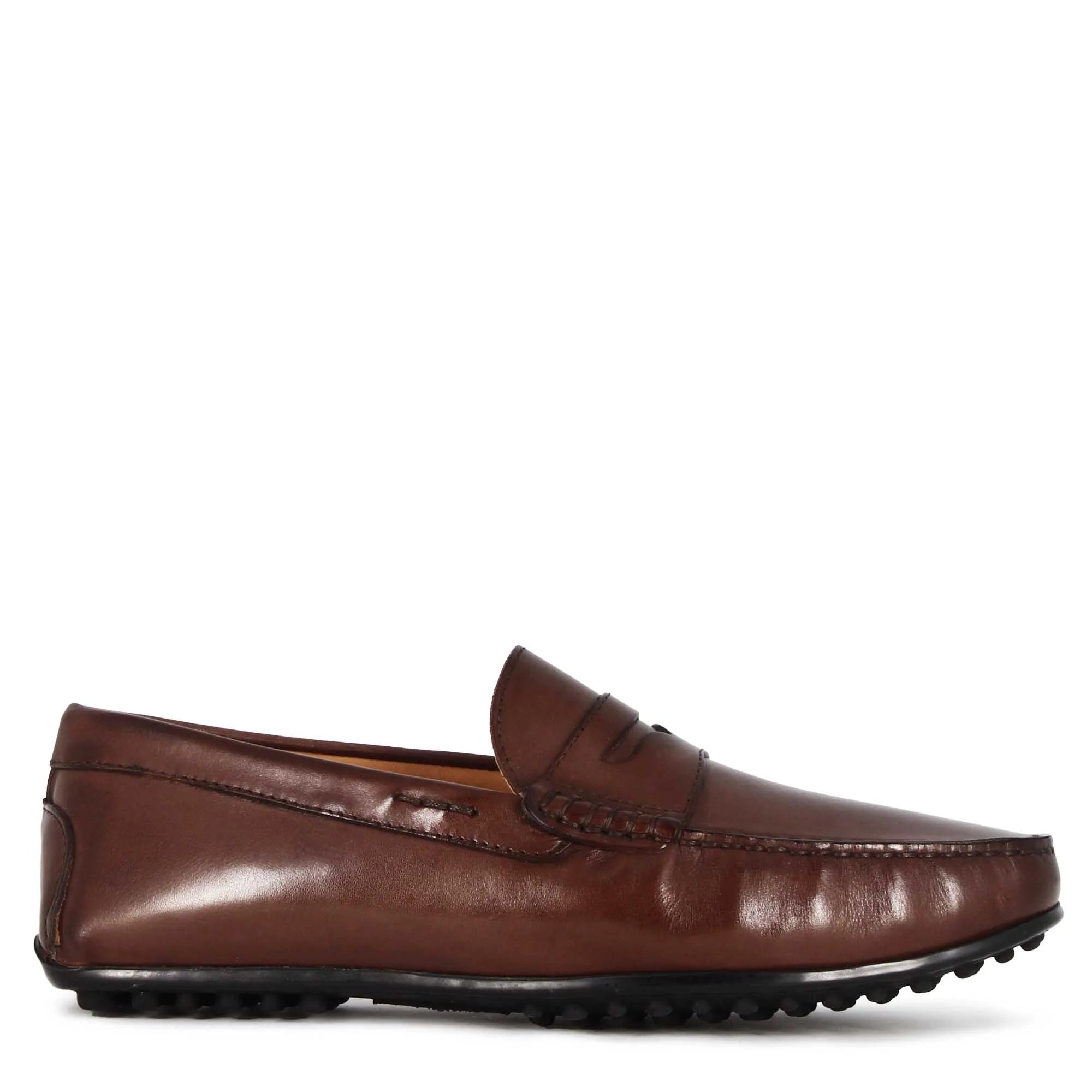 Dark Brown Leather Moccasin