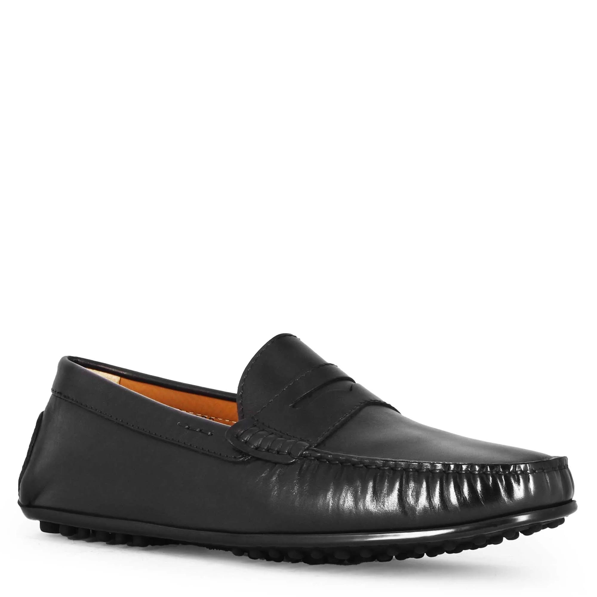 Black Leather Moccasin