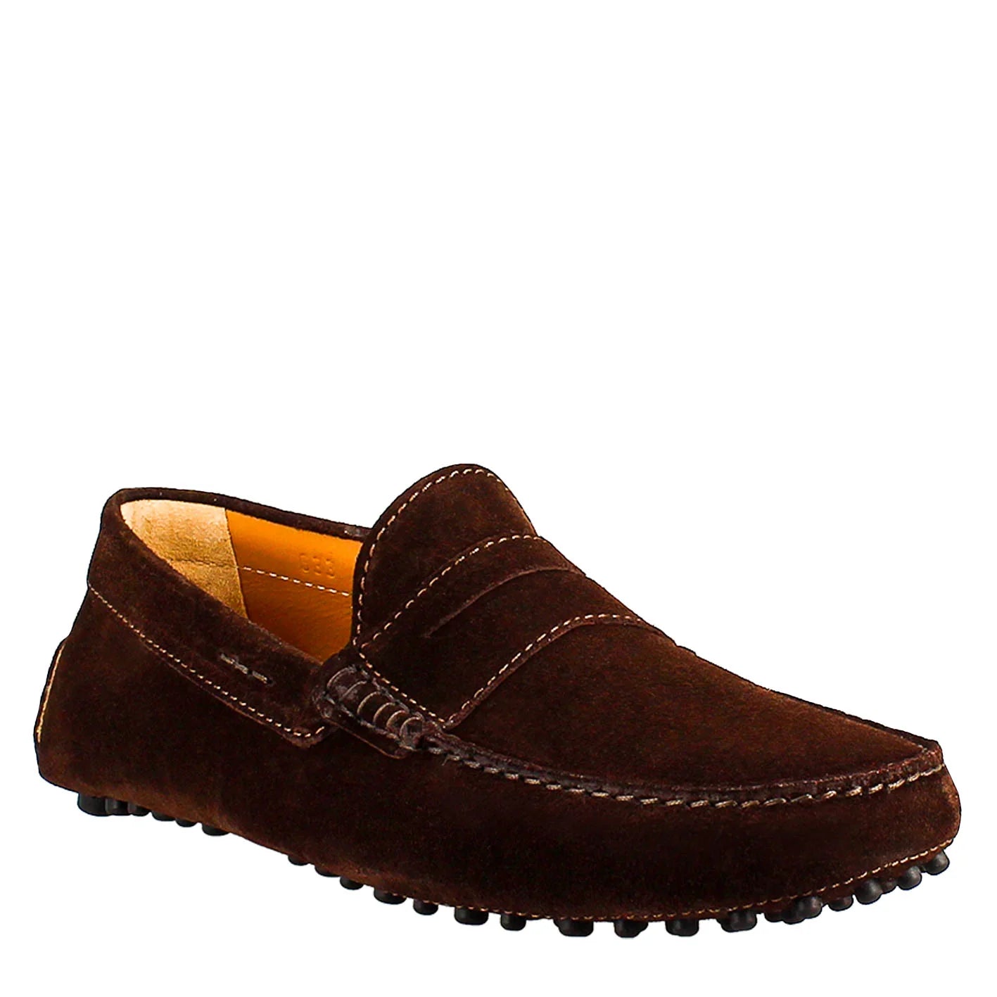 Dark Brown Lined Suede Loafers