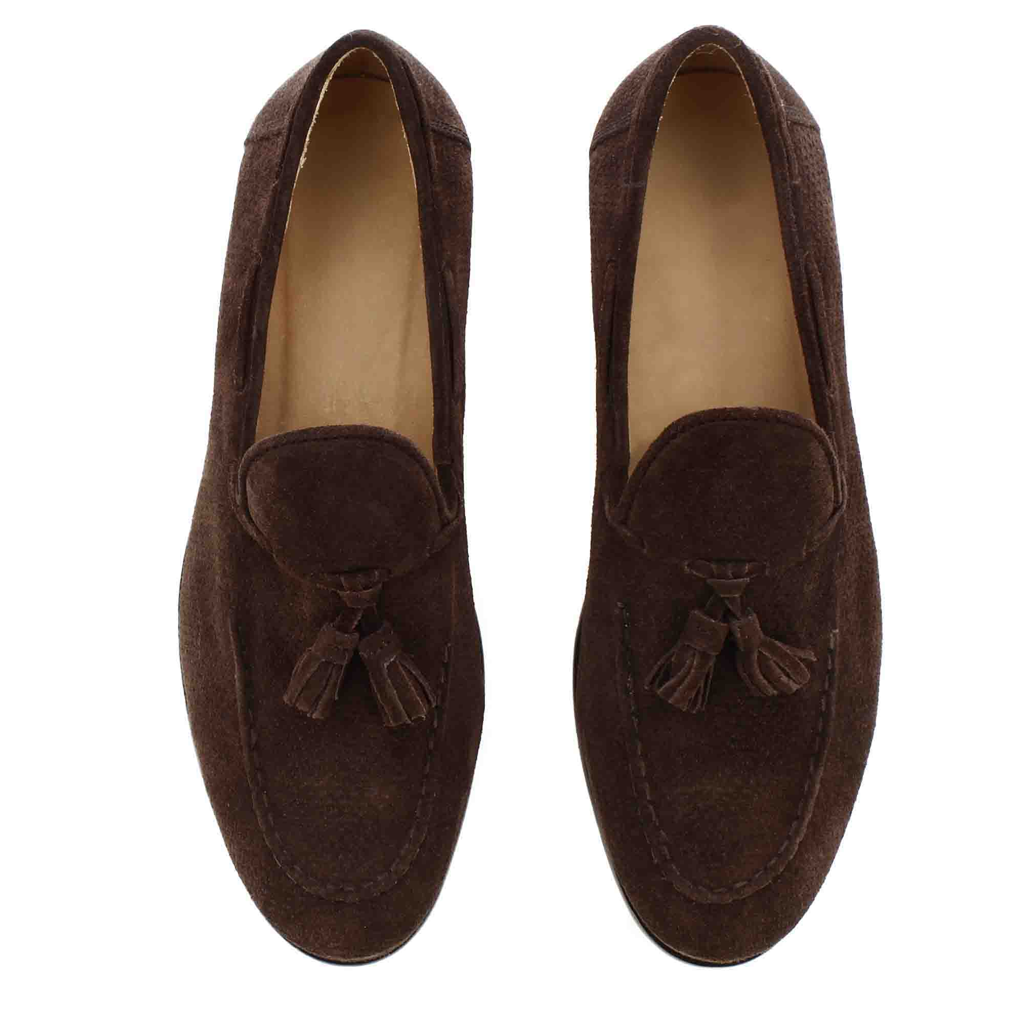 Suede Moccasin with Tassels