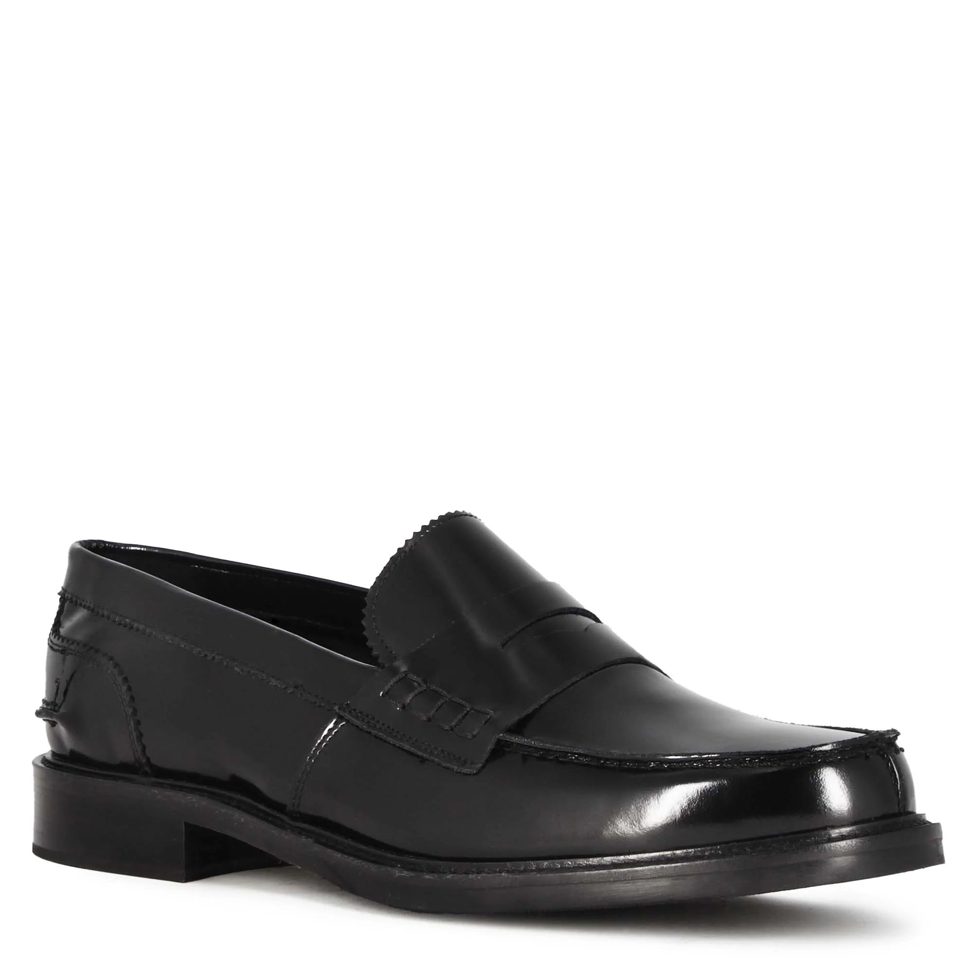 Classic  Shiny Black Leather Moccasin