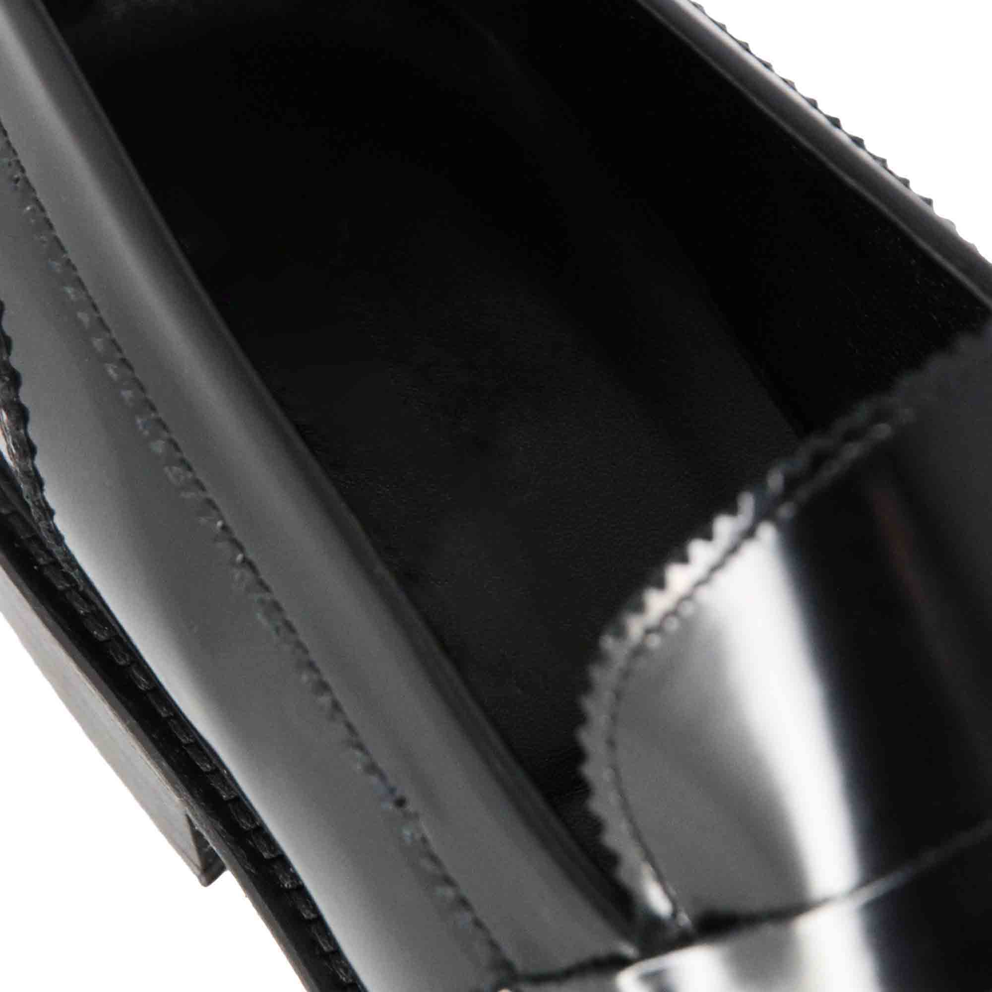 Classic  Shiny Black Leather Moccasin