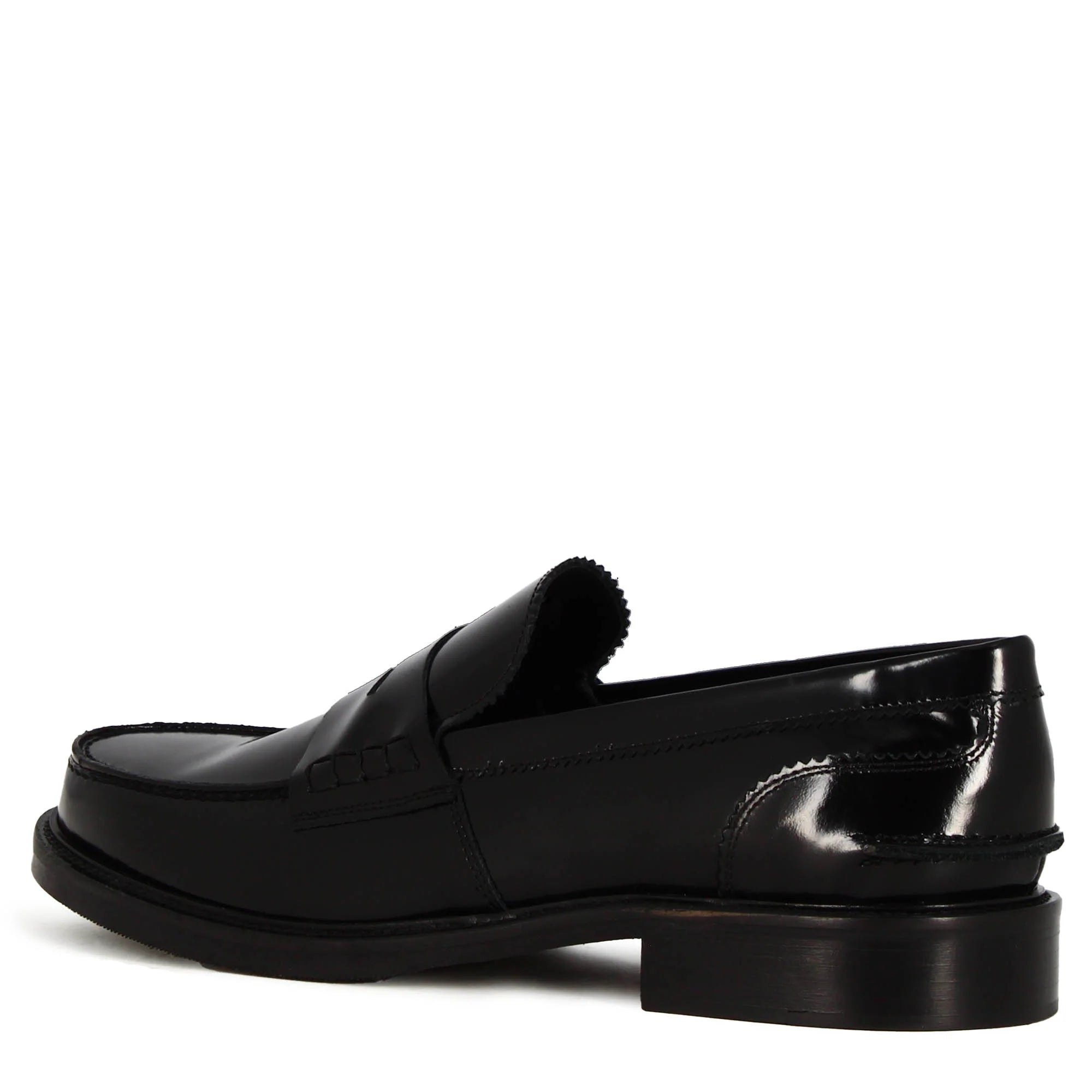 Classic  Shiny Black Leather Moccasin