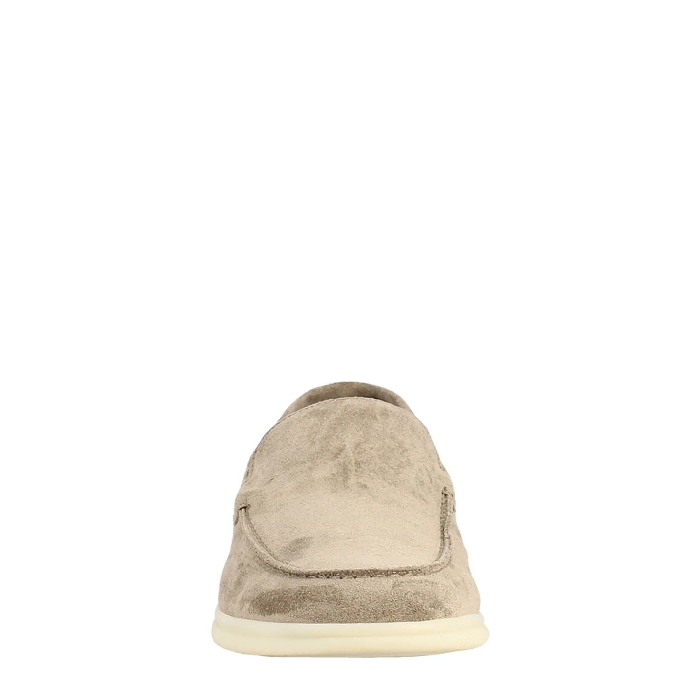 Gray Suede Unlined Loafers