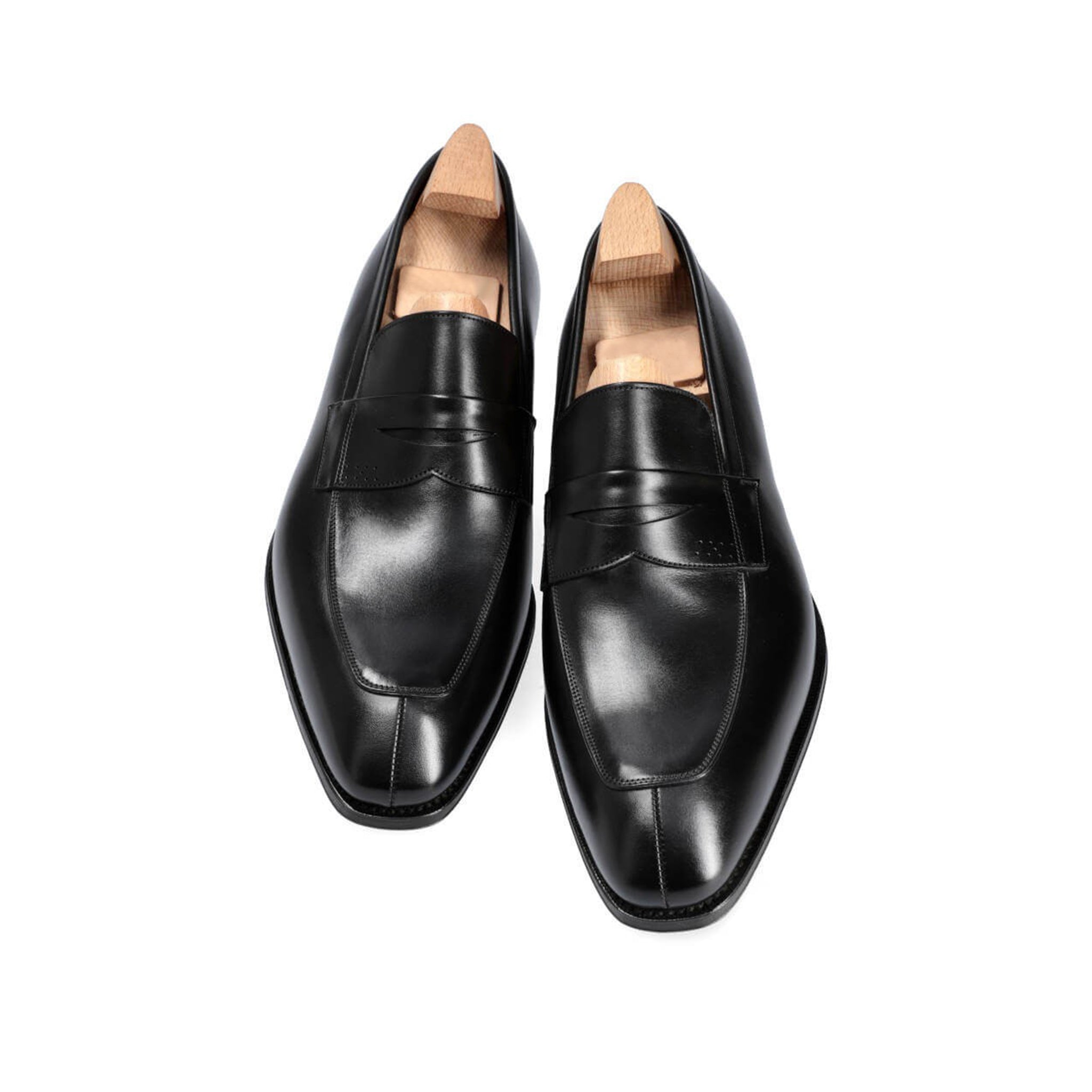 Norwegian Black Boxcalf Penny Loafers