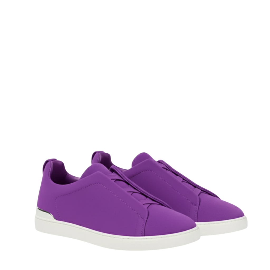 Luxury Edition Triple Stitch Purple Sneaker for Men's