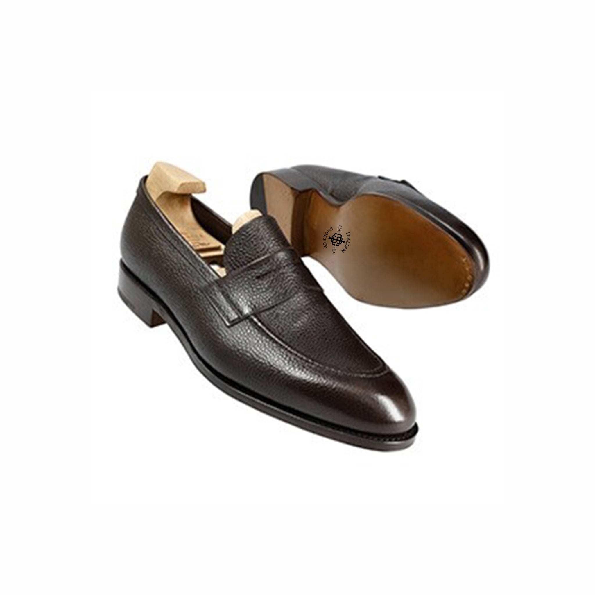 Cocoa Karagrain Penny Loafers