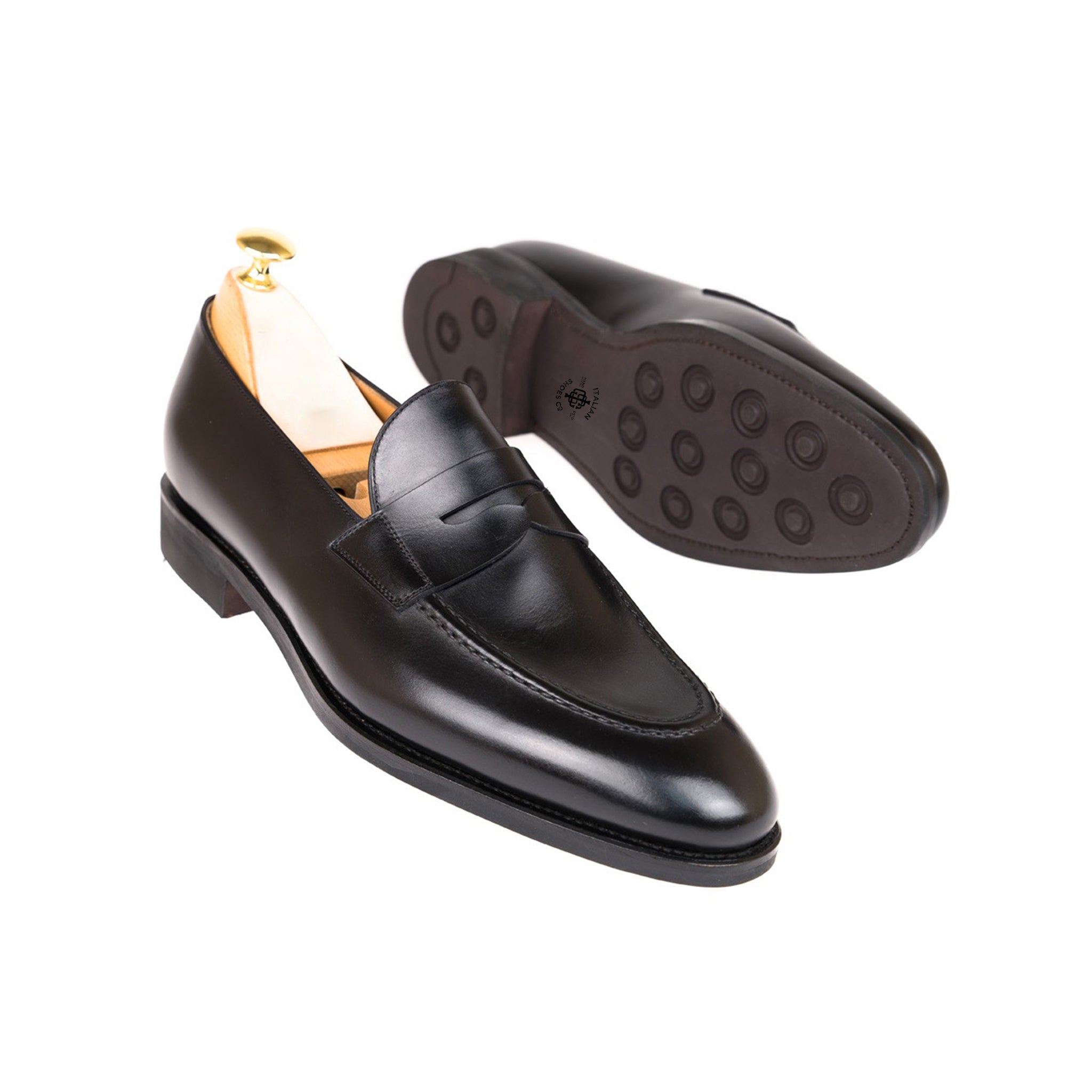 Midnight Calf Penny Loafers