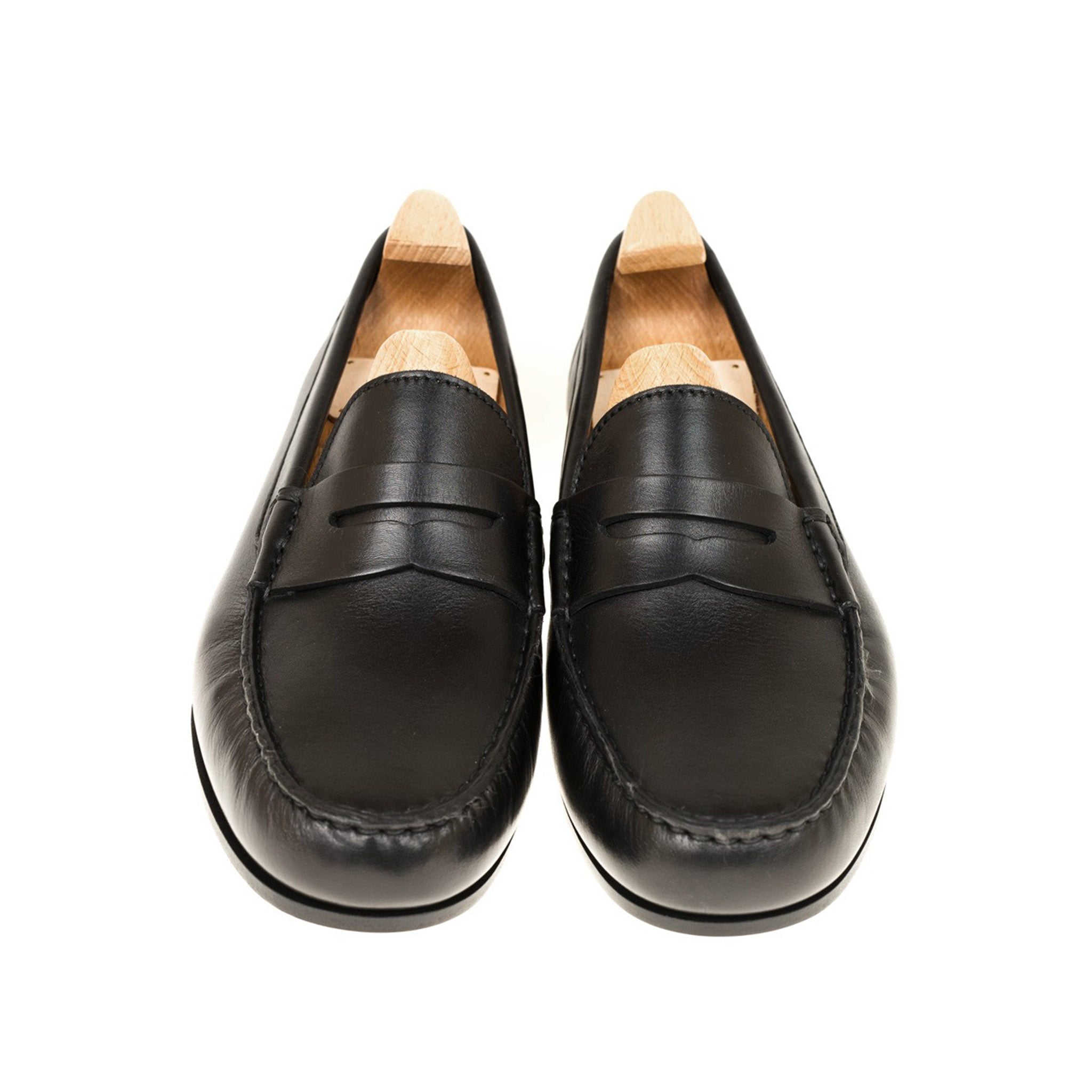 Norwegian Black Penny Loafers
