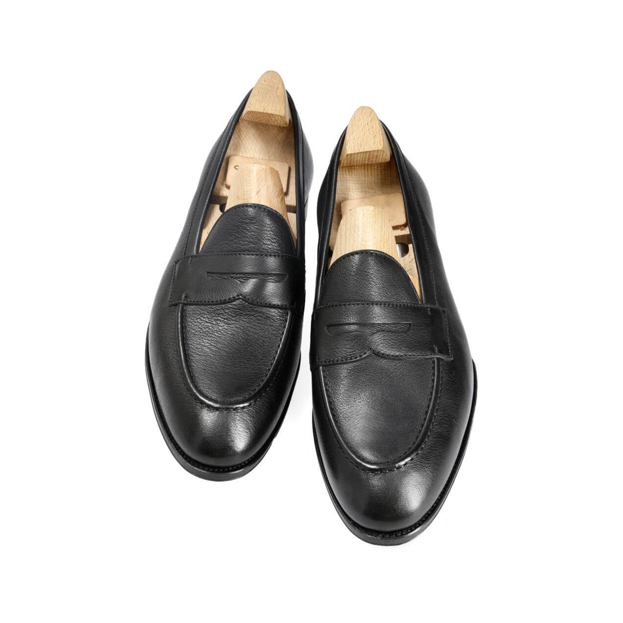 Black Rusticalf Penny Loafers