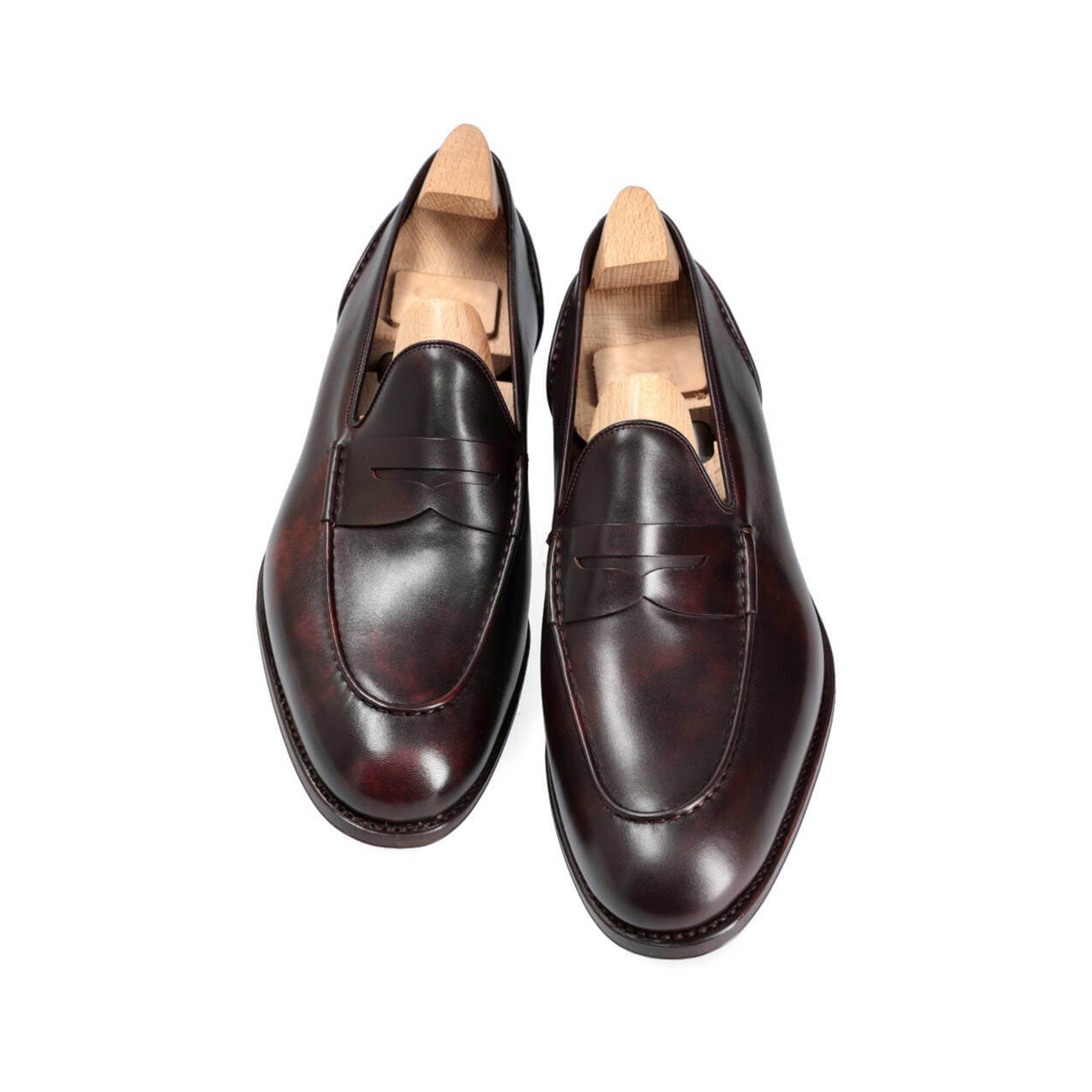 Burgundy Penny Loafers for Men's