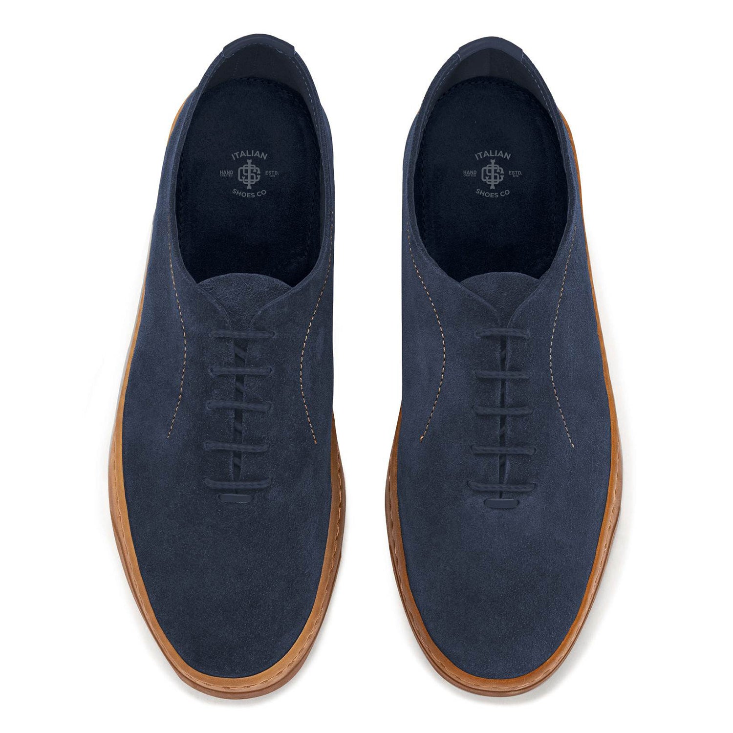 Pilat Suede Calf Leather Denim Blue Sneakers