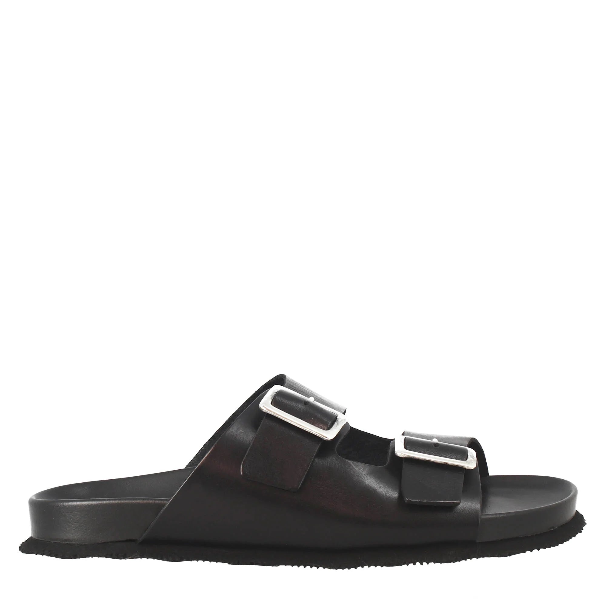 Black Double Buckle Sandals