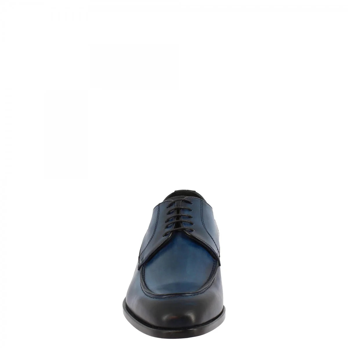 Blue Calf Leather Lace-up Shoes