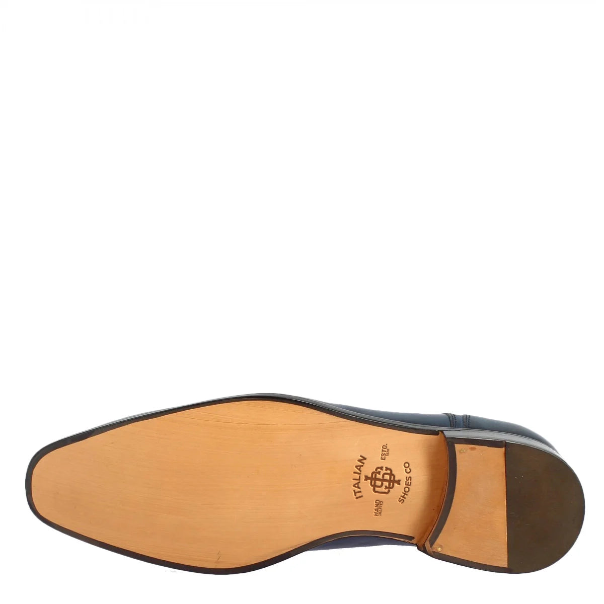 Blue Calf Leather Lace-up Shoes