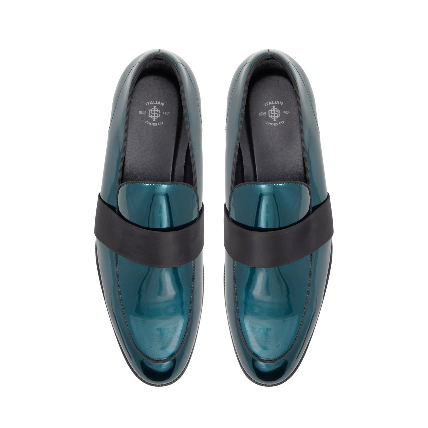 Turquoise Black Strap Loafers