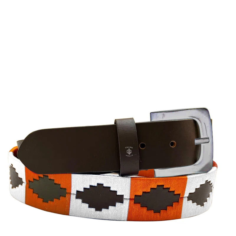 Premium Stile Polo Solid Black Buckle Leather Belt